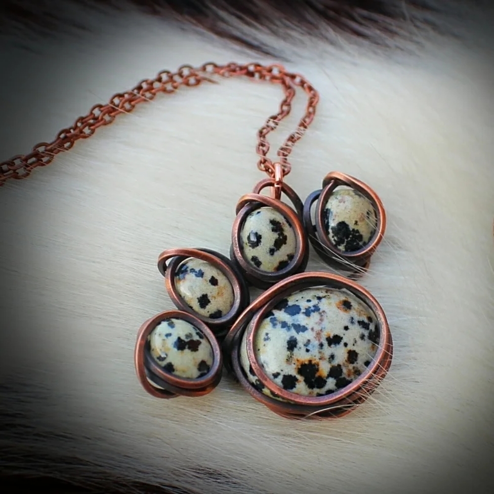 Copper Dog Paw necklace